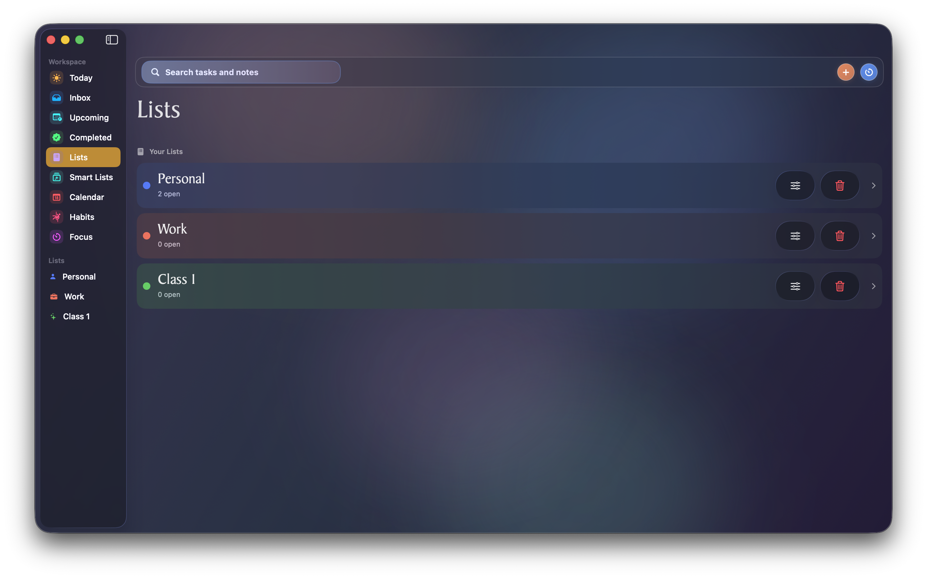 Custom Lists