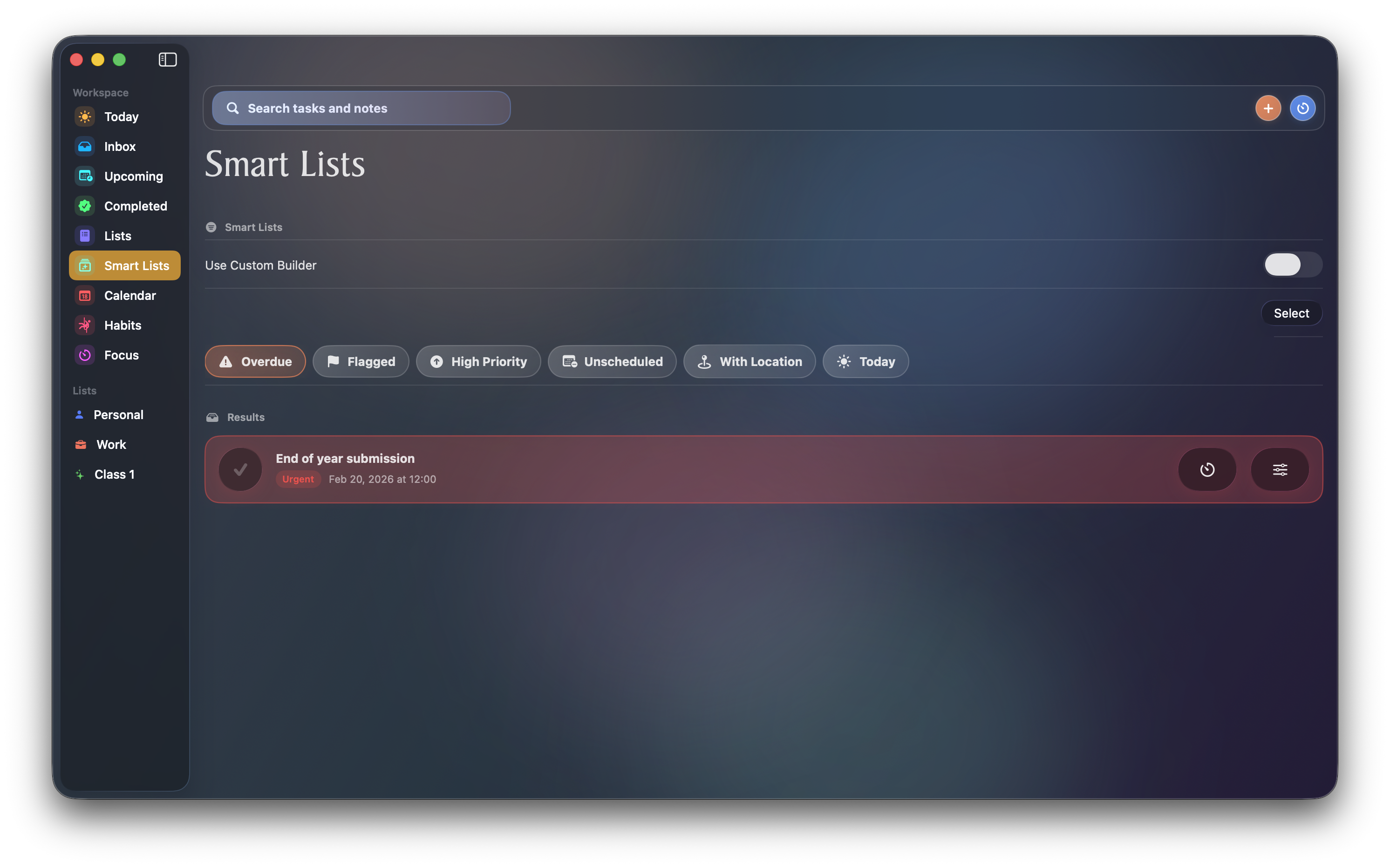 Smart Lists